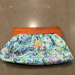 Lilly Pulitzer Bermuda Clutch with Gold Accent